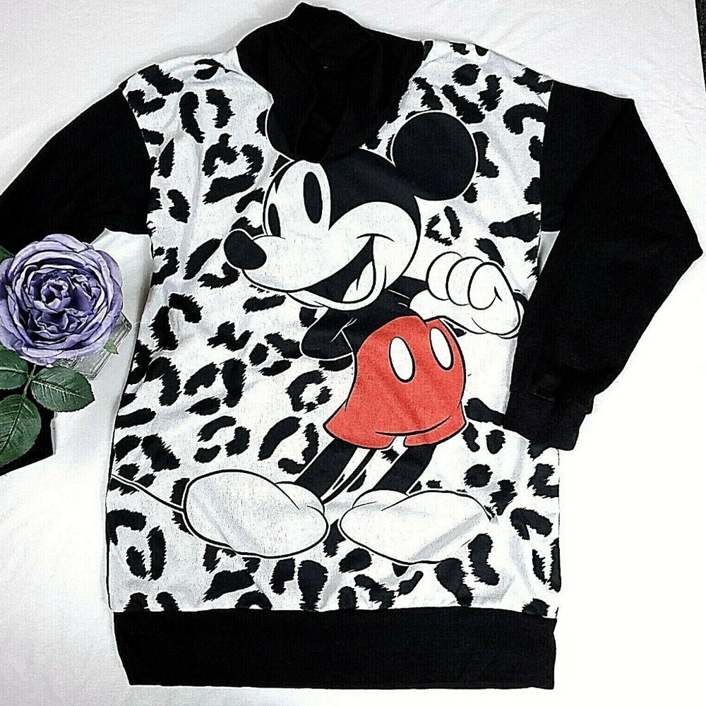 Disney Mickey Mouse Women's Black Top Sweater